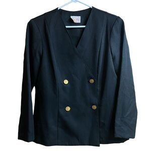 VTG Berg-Ray Frocks Double Breasted Jacket Blazer Size 12